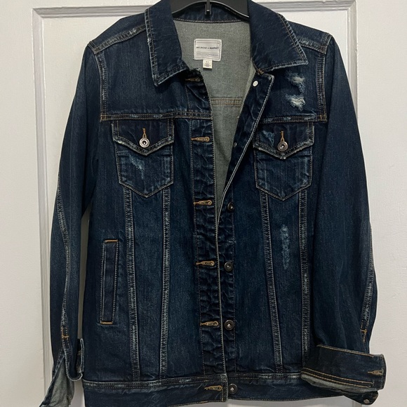 Hand painted Melrose and Market XS jean jacket - Picture 2 of 3